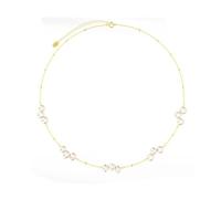 YXWYXWA 925 Silver Necklace, Gold Necklace Jewelry Vintage Pearl with Bead Pendant Necklaces Women Jewelry