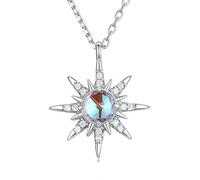 YXWYXWA 925 Sterling Silver Clear CZ Twinkling Stars Collana a Sospensione per Donne Feeding Jewelry