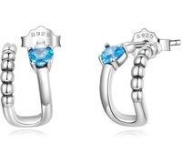 YXWYXWA 925 Sterling Silver Exquisite Double-Layer Earrings for Women Tiny Geometric Stud Earrings Jewelry Gift