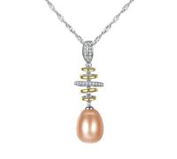 YXWYXWA 925 Sterling Silver Necklace Elegant, Pendant Necklaces for Women Trendy with Pearl And Cubic Zirconia Jewelry Silver