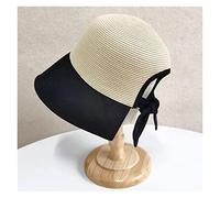YXWYXWA Big Wide Brim Beach Hat Women Back Opening Patchwork Hats Summer Adjustable Bow Sun Hat Vacation Beach Hat