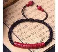 YXWYXWA Bracciale Feng Shui Wealth Bracciale per donne Cinnabar a sei caratteri Mantra Heart Sutra Pi Yao Bracciale intrecciato Attira il talismano di ricchezza per la prosperità Moneta buona fortuna,