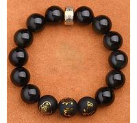 YXWYXWA Bracelet Feng Shui Obsidian Wealth Bracelet 12 Animal Charm Bracelet Reiki Crystal Bracelet Spiritual Chakra Amulet Lucky Ward off Evil Bracelet,Red,Tiger