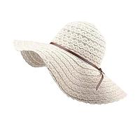 YXWYXWA Cappelli Estivi da Donna Cappelli da Sole Pieghevoli Cappelli a Tesa Larga in Piega di Cotone Floppy da Viaggio da Viaggio confezionato femminino
