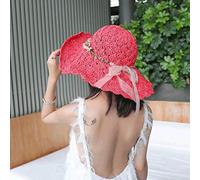 YXWYXWA Cappello da Donna Female Versione Estiva Coreana di Cappelli Selvatici di ombrellone Pieghevoli Fiori di con Cappello da Spiaggia con Cappello da Spiaggia
