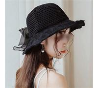 YXWYXWA Cappello da Sole a Wire Larga Cappelli Estivi brima per Donna Cappello da Secchio da Spiaggia Femme Cappello da Ombra