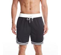 YXWYXWA Casual Splicing Mesh Breathable Mens Fitness Sports Basketball Pants Outdoor Running Training Shorts