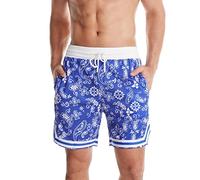 YXWYXWA Casual Splicing Mesh Breathable Mens Fitness Sports Basketball Pants Outdoor Running Training Shorts