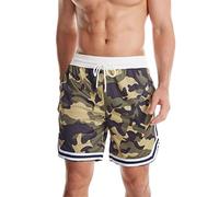 YXWYXWA Casual Splicing Mesh Breathable Mens Fitness Sports Basketball Pants Outdoor Running Training Shorts