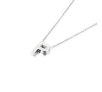 YXWYXWA Collana di Testo di Donna Argento, Collana a Catena Stainless Steel Letter A-Z per Festa d'Anniversario