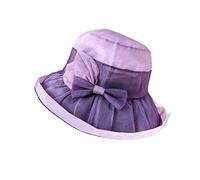 YXWYXWA Curled Real Silk Fisherman Hat Female Summer Silk Hat Pleated Contrast Color Pleated Basin Hat