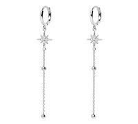 YXWYXWA Exquisite Zircon-Studded Star And Moon Temperament Small Piercing Earring Earngs Jewelry Pendientes