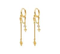 YXWYXWA Exquisite Zircon-Studded Star And Moon Temperament Small Piercing Earring Earngs Jewelry Pendientes