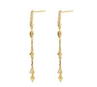 YXWYXWA Exquisite Zircon-Studded Star And Moon Temperament Small Piercing Earring Earngs Jewelry Pendientes