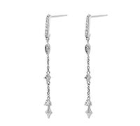 YXWYXWA Exquisite Zircon-Studded Star And Moon Temperament Small Piercing Earring Earngs Jewelry Pendientes