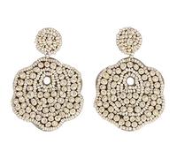 YXWYXWA Hand-Woven Drop Earrings Rice Bead Earrings White Geometric Resin Earrings Handmade Jewellery for Women Exquisite / 20608