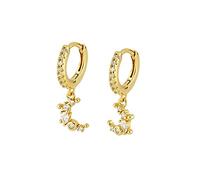 YXWYXWA Hoop Earrings for Women Flower Moon Zircon Piercing Earring Earings Jewelry Pendientes