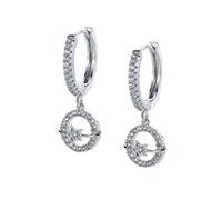 YXWYXWA Hoop Earrings for Women Flower Moon Zircon Piercing Earring Earings Jewelry Pendientes