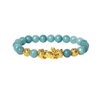 YXWYXWA Jewellery Opal - Stone Feng Shui Men Wealth Bead Gold Plated Color Pi Yao Dragon Charm Elastic Jewelry 4 Jewellery