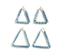 YXWYXWA Jewelry Acrylic Resin Hoop Earrings 2 Sets Large Statement Geometric Circle Earrings Women's Earrings Interesting Octagon Earrings Fashion Jewelry for Girls, Great as s Jewelry