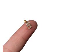YXWYXWA Jewelry for Women Women Silver Earrings, 1Piece Number Copper Personality Stud Earrings Charm Classic Trendy Unisex Piercing Jewelry Birthday Gifts for Girlfriend, Wife, Sister, Daughter,