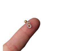 YXWYXWA Jewelry for Women Women Silver Earrings, 1Piece Number Copper Personality Stud Earrings Charm Classic Trendy Unisex Piercing Jewelry Birthday Gifts for Girlfriend, Wife, Sister, Daughter,