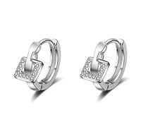 YXWYXWA Jewelry for Women Women Silver Earrings, 925 Sterling Silver Hoop Rhinestone Men Earrings Bow Star Leaf Butterfly Heart Crystal Geometry Charming Gifts for Girlfriend, Wife, Sister,