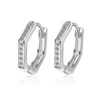 YXWYXWA Jewelry for Women Women Silver Earrings, 925 Sterling Silver Hoop Rhinestone Men Earrings Bow Star Leaf Butterfly Heart Crystal Geometry Charming Gifts for Girlfriend, Wife, Sister,