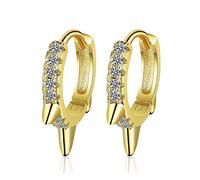 YXWYXWA Jewelry for Women Women Silver Earrings, 925 Sterling Silver Hoop Rhinestone Men Earrings Bow Star Leaf Butterfly Heart Crystal Geometry Charming Gifts for Girlfriend, Wife, Sister,