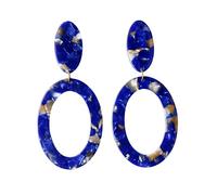 YXWYXWA Jewelry for Women Women Silver Earrings, Creative Oval Colorful Acrylic Drop Earrings Bohemia Women Jewelry Brincos for Beach Gift Gifts for Girlfriend, Wife, Sister, Daughter, Mother On