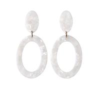 YXWYXWA Jewelry for Women Women Silver Earrings, Creative Oval Colorful Acrylic Drop Earrings Bohemia Women Jewelry Brincos for Beach Gift Gifts for Girlfriend, Wife, Sister, Daughter, Mother On