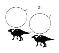 YXWYXWA jewelry for women Women Silver Earrings, Minimalist Punk Black Dinosaur Acrylic Drop Earrings Trendy Popular Women Animal Shape Jewelry For Ordinary Brincos Gifts For Girlfriend, Wife, Sister,