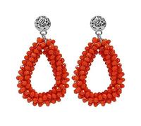 YXWYXWA Lady Earrings Beads Handmade Big Earrings for Women Dangle Drop Dangling Crystal Earrings Jewelry