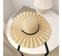 YXWYXWA Large Brim Ribbon Hat Summer Hats Women Ribbon Beach cap Beach Hat Dome Top Sun Hat