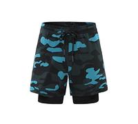 YXWYXWA Men's 2-in-1 Running Shorts Quick Breathable Active Training Jogging Cycling Shorts with Longer Liner