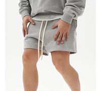 YXWYXWA Men's Cotton Sporting Running Shorts Loose Grey Bodybuilding Sweatpants Fitness Short Pants Gyms