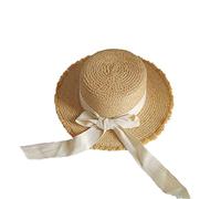 YXWYXWA Nuovo Cappello da Sole Estivo A Wire Rafia Cappello viscere dei Cappelli Piatti da Donna per Vacanza per la Spiaggia da Donna
