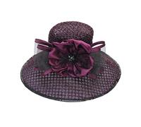 YXWYXWA Ogen Gauze Hat Female Summer Bright Silk Flower Sunscreen Large Brim Hat Versatile Beach Hat Sandal