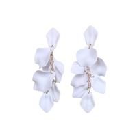YXWYXWA Petal Fringe Drop Earring Women And Girls Elegant Flower Pendant Earrings Classic Statement Earring Women And Girls Birthday Christmas Jewelry