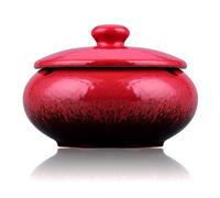 YXWYXWA Posacenere in Ceramica con Coperchio Posacenere per Sigarette Antivento per Erbacce da Interni ed Esterni, Portacenere per Fumatore, Vassoio per Cenere da Fumo Decorativo da Tavolo per la