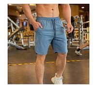 YXWYXWA Running Shorts Men Training Quick Dry Thin Fitness Gym Sport Shorts with Zipper Pocket