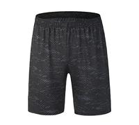 YXWYXWA Running Shorts Men Training Sweatpants Dry Fit Fitness Gym Printing Sport Shorts with Pocket
