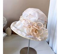 YXWYXWA Silk Hat 's Summer Silk Fisherman's Hat Color Contrast Three-Dimensional Flower Pot Hat