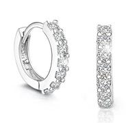 YXWYXWA Silver Star Stud Earrings for Women Shiny Crystal Anti-Allergy