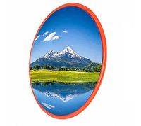 YXWYXWA Specchio ad Angolo di Sicurezza Rosso, Convesso, Specchi per Vialetto per Punto Cieco, Specchio di Sicurezza Curvo per Interni ed Esterni per Camera, Vialetto, Parcheggio, Garage, Ufficio