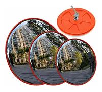 YXWYXWA Specchio di Sicurezza, 40 cm/18 Pollici per vialetto, infrangibile Specchio grandangolare da 130 Gradi per Punto cieco Specchio Convesso di Sicurezza Stradale con Viti per Staffa a Parete per