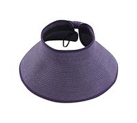 YXWYXWA Spring And Summer Fashion Hats Wide Roll-up Straw Sun Visor Hat Bowknot Hat Beach Outdoor Hat Women Ponytail Roll Up Sun Hat