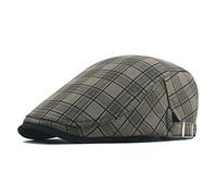 YXWYXWA Spring Cotton Square Color Plaid Tongue cap Men's Sun Protection Beret Female Personality Casual