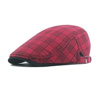 YXWYXWA Spring Cotton Square Color Plaid Tongue cap Men's Sun Protection Beret Personalized Casual