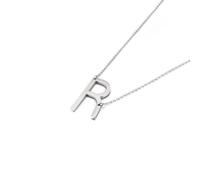 YXWYXWA Stainless Steel Letter Necklace for Women - Cable Chain, Silver Jewelry for Birthday Parties